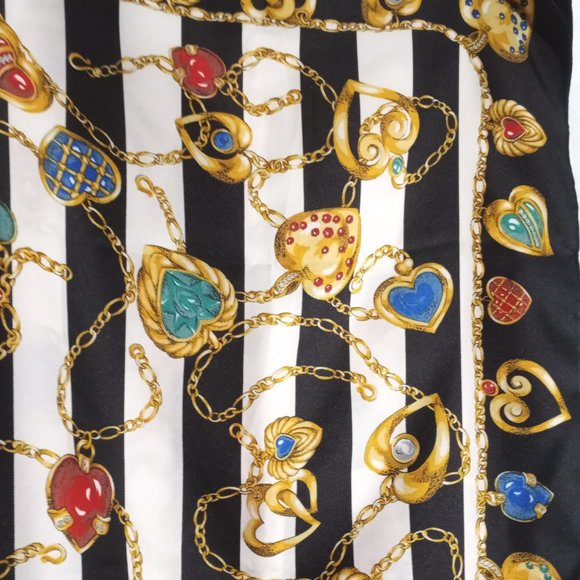 Women's Victoria's Secret Striped Silky Vintage Scarf - Picture 5 of 16